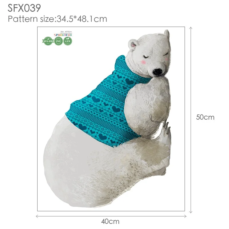 Bear 3D Wall Stickers Home Decor Living Room Decoration Wall Stickers For Kids Rooms Bathroom Children For Stickers Wall Bedroom