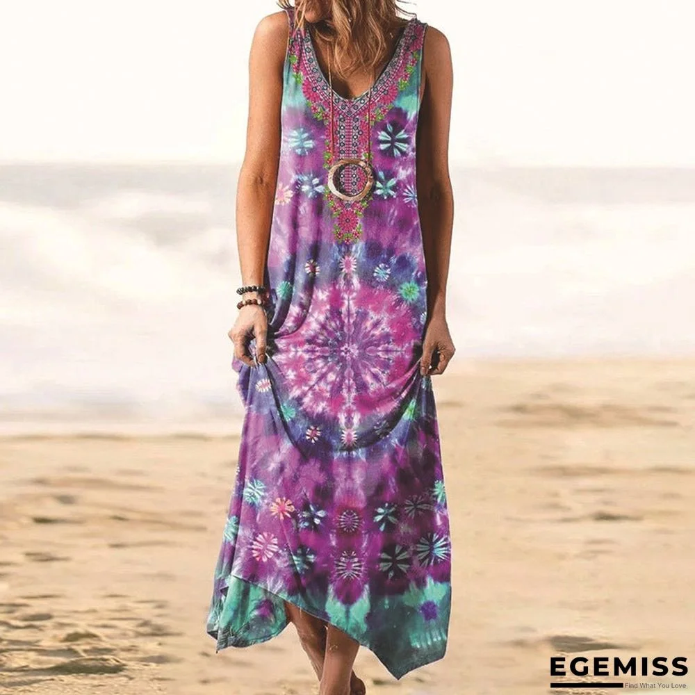 New National Style Loose Printed Vest Dress | EGEMISS