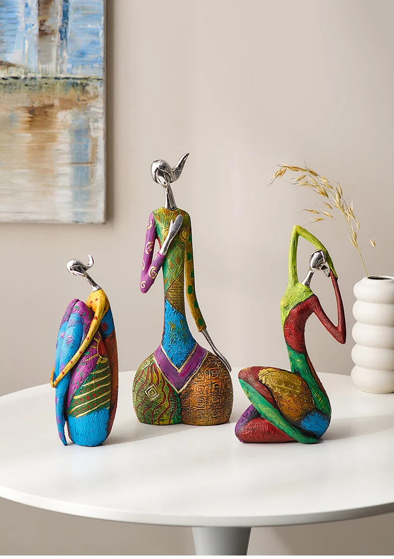 Tegooe Abstract Character Sculpture - Modern Resin Desktop Art Ornaments