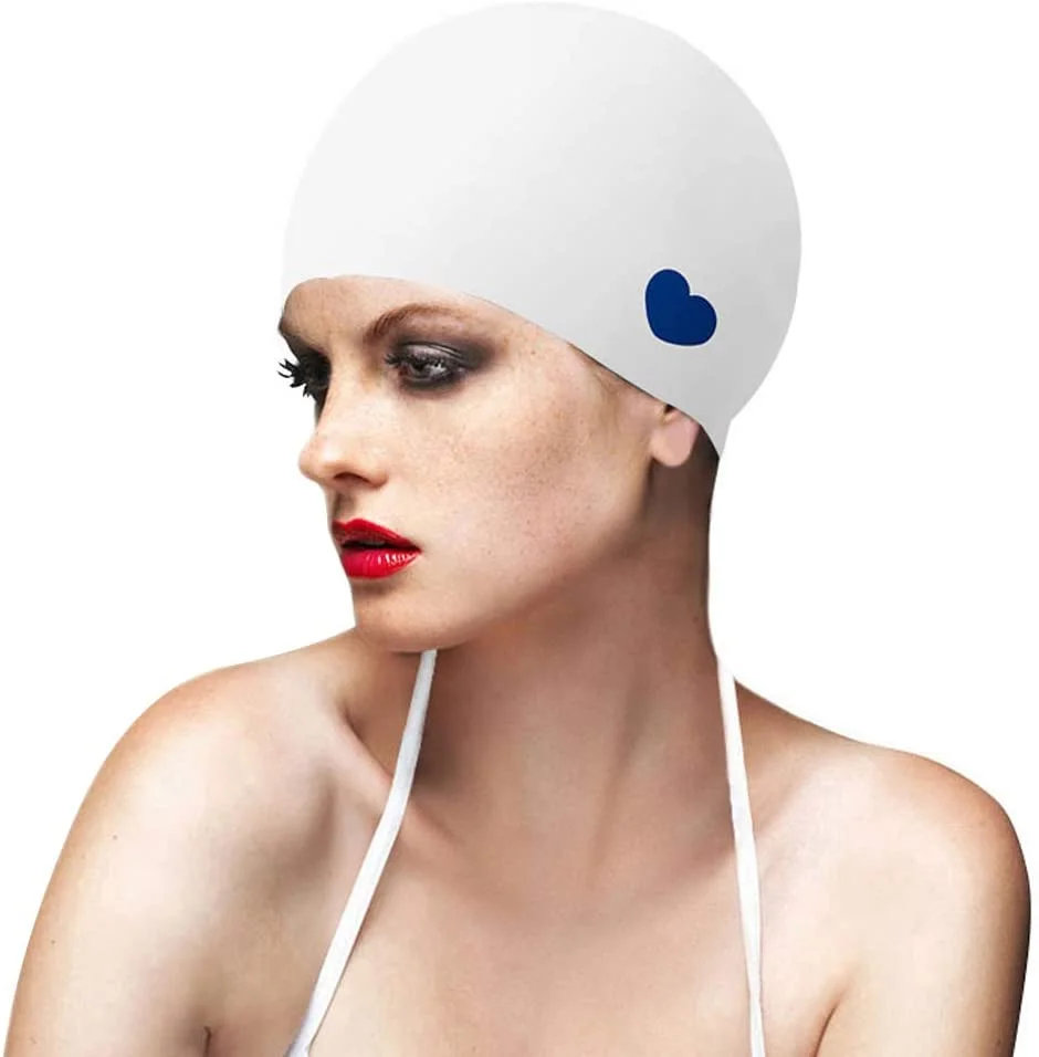 Swim Cap Women for Long Hair, Silicone Swimming Cap for Women