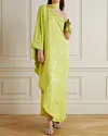 Irregular midi dress with Kraftan satin