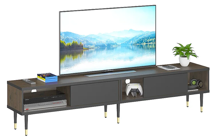 Bestier TV Stand with Storage Shelves for TVs up to 80"