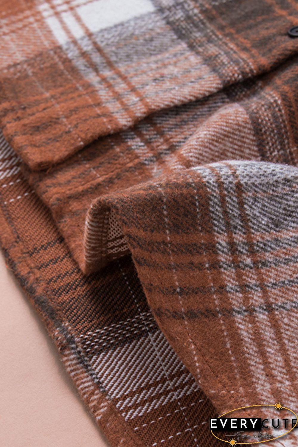 Plaid Long Sleeve Shirt with Pocket