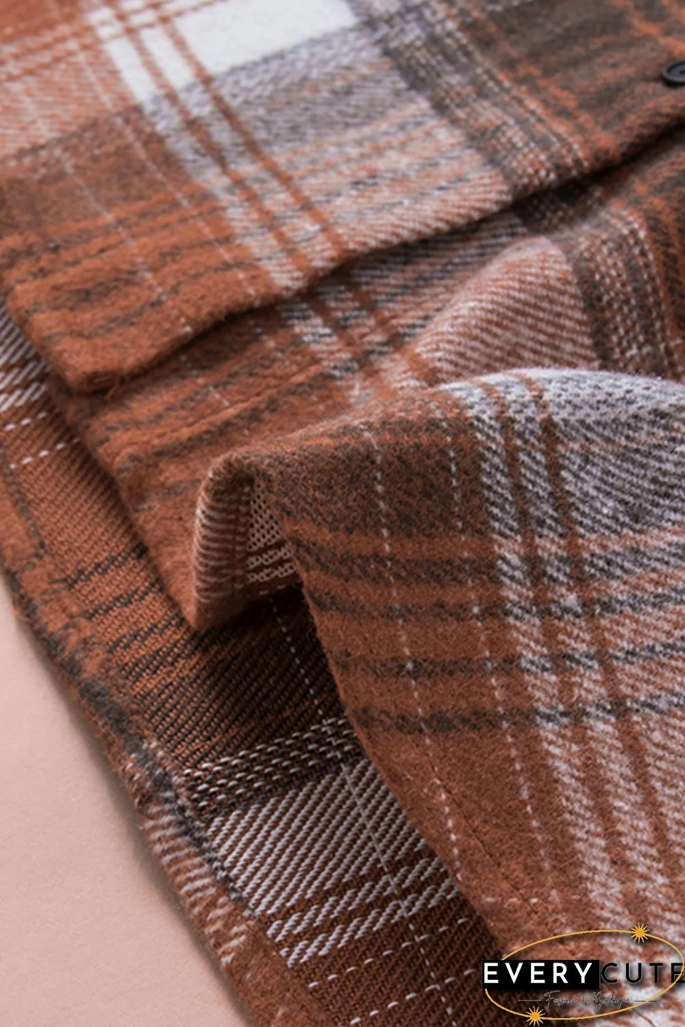 Plaid Long Sleeve Shirt with Pocket