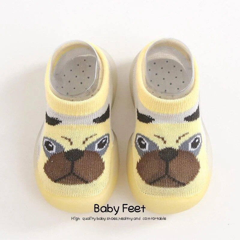 Children Anti-slip Shoes Newborn Baby Girl Cotton Non-slip Floor Socks Baby Boy Rubber Sole Cartoon Indoor Socks Shoes