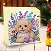 (US Only)Puppy Flower DIY Diamond Napkin Holder Set Unique Gift for Friends and Family