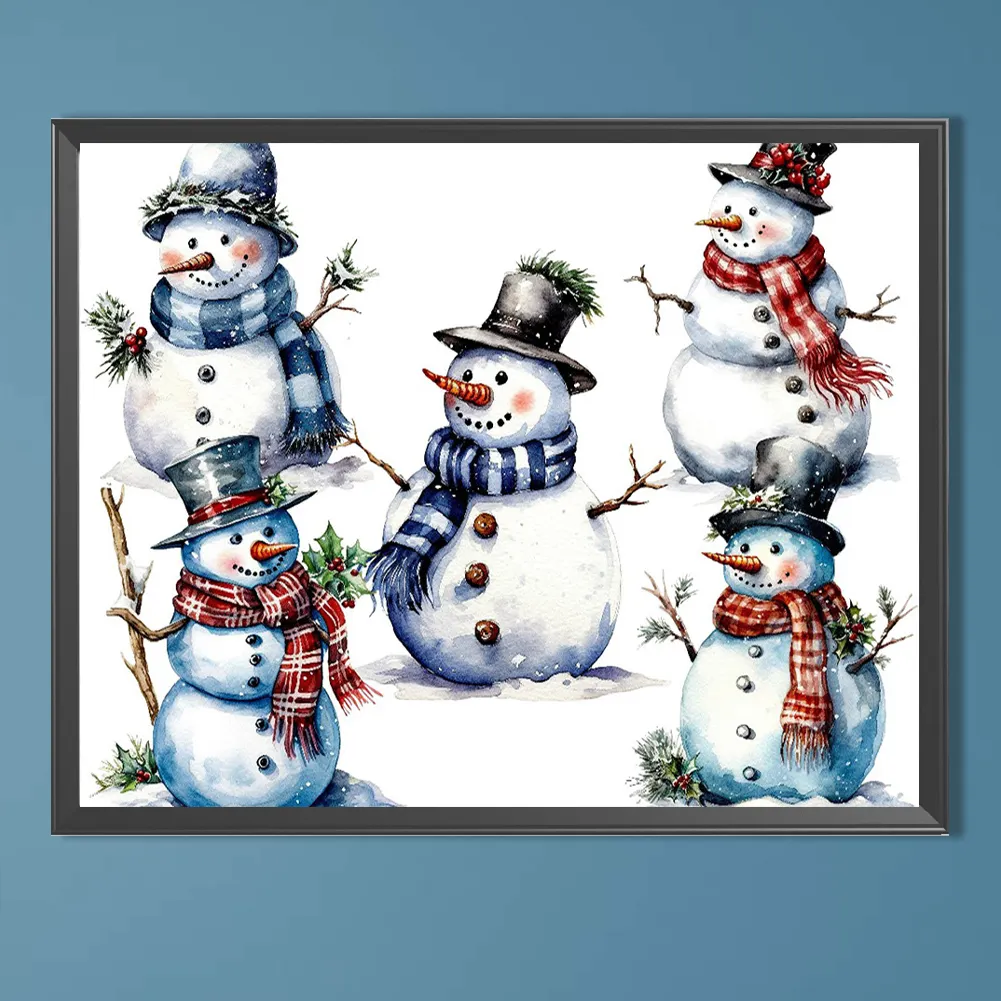 Full Round Diamond Painting 50*40cm - Christmas Snowman