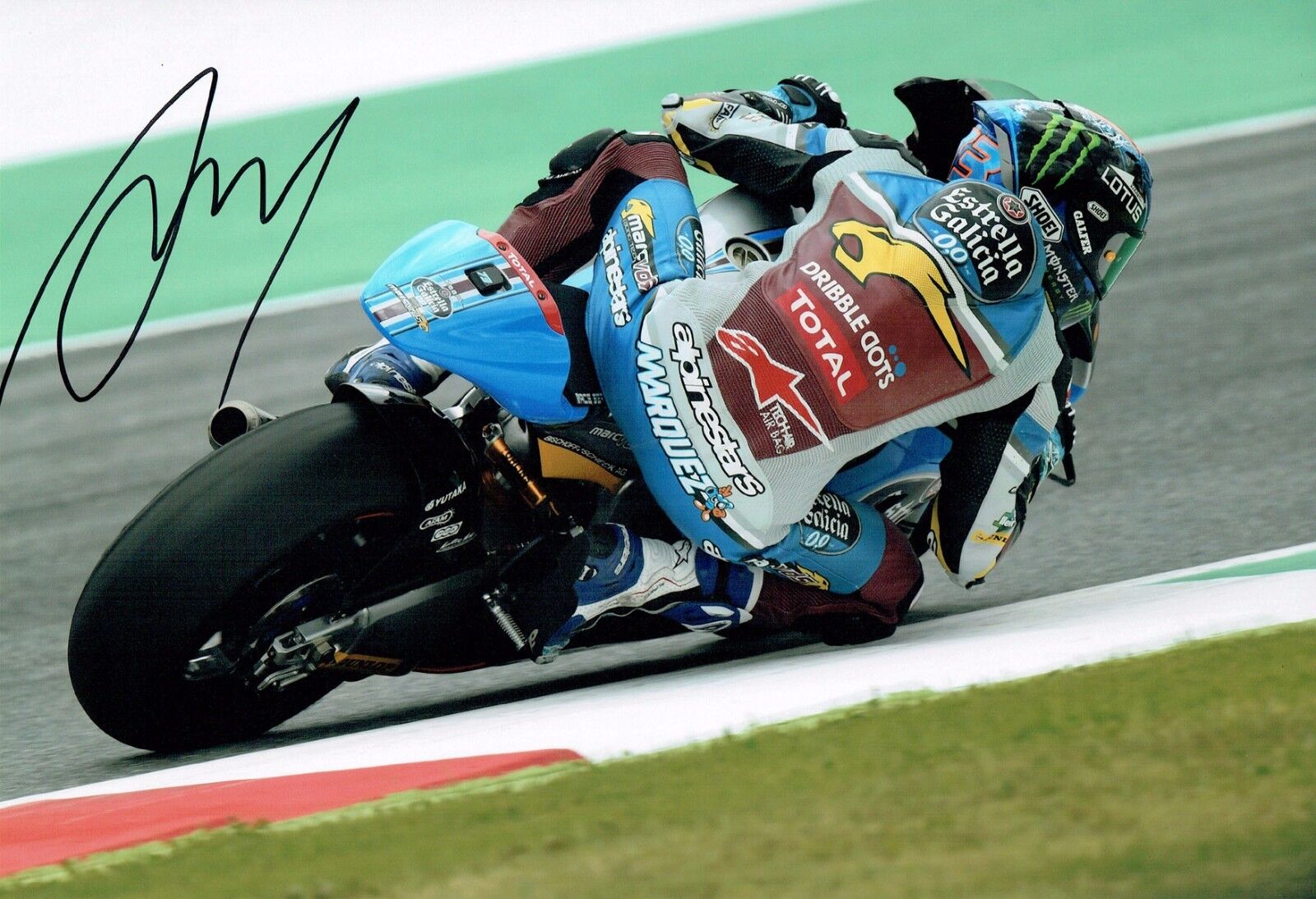 Alex MARQUEZ Silverstone SIGNED Autograph 12x8 Photo Poster painting B AFTAL COA Marc VDS Rider