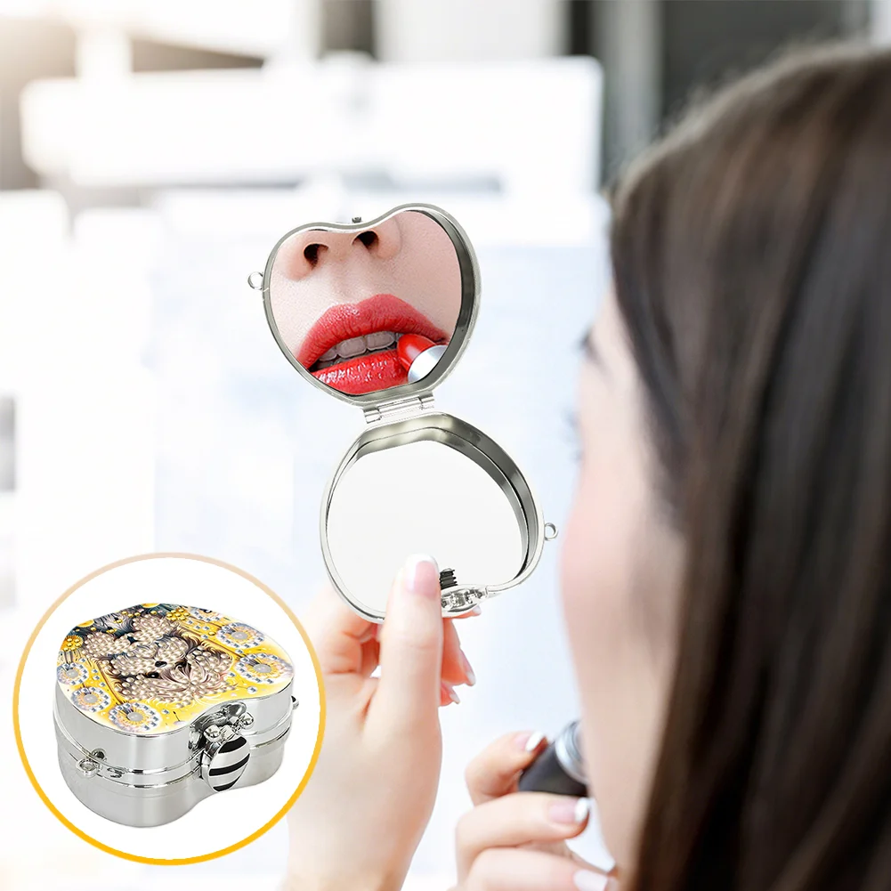 2Pcs Dandelion Dog Diamond Painting Mirror Bag 5D Diy Coin Purse for Women