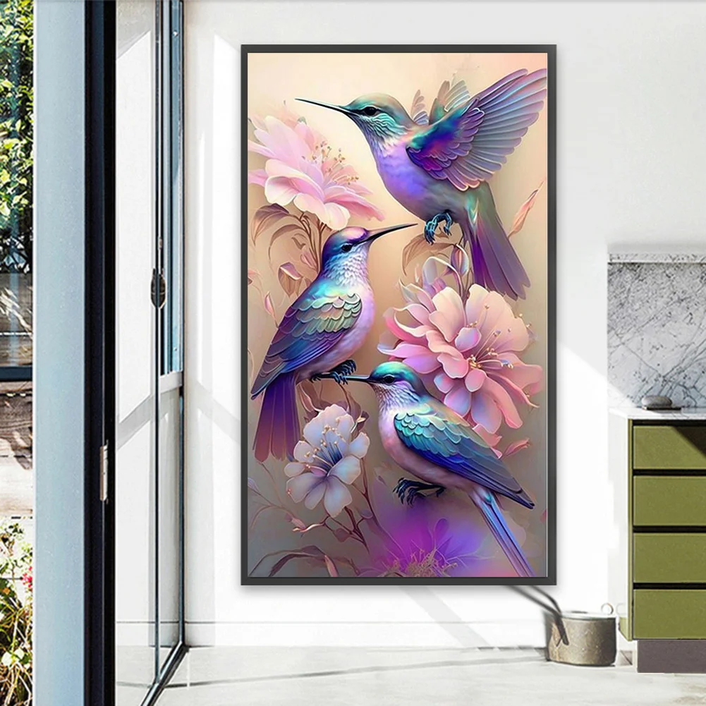 Partial AB Diamond Painting - Full Round Drill - Hummingbird(Canvas|45*75cm)