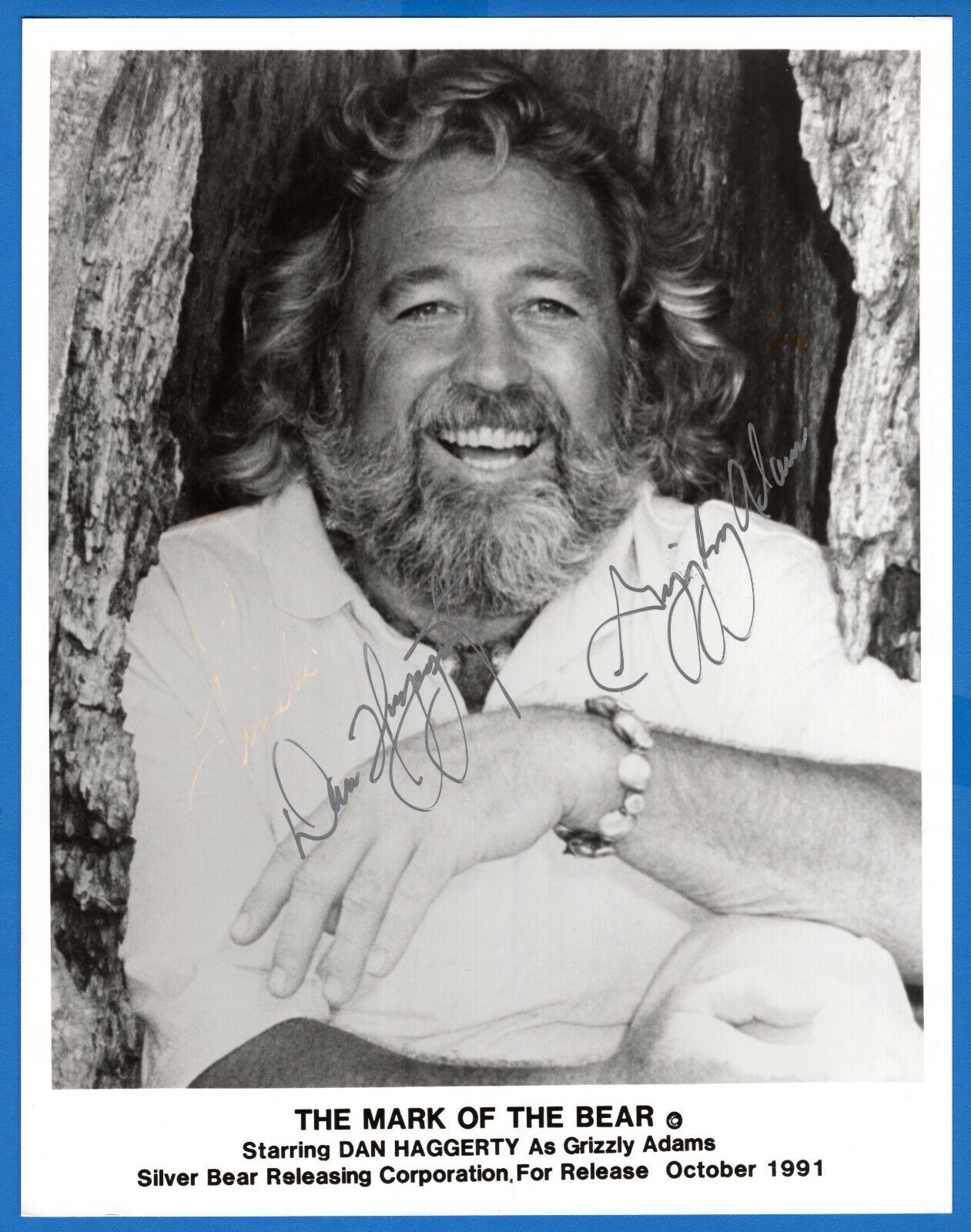 Dan Haggerty Grizzly Adams Actor Hand Signed Autograph 8x10 Photo Poster painting