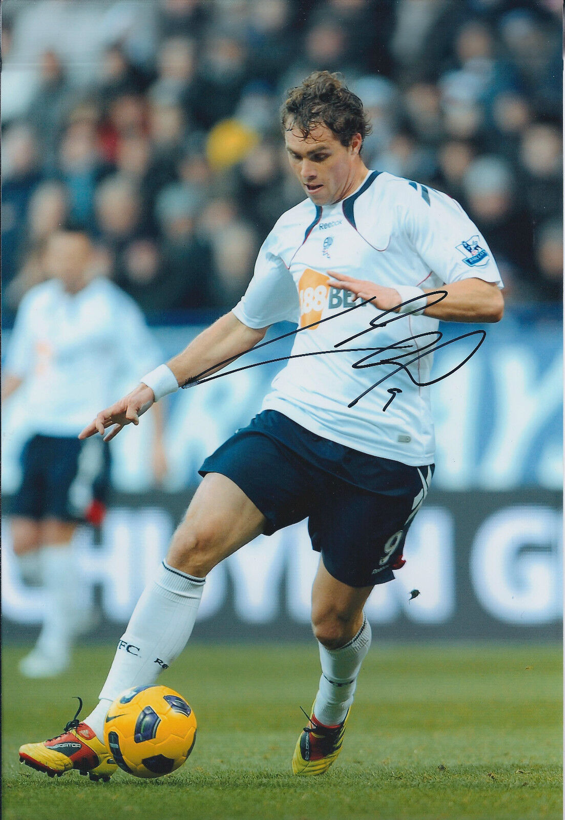 Johan ELMANDER Signed 12x8 Photo Poster painting AFTAL COA Autograph Bolton Wanderers