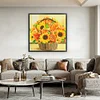 Sunflower Basket-11CT Stamped Cross Stitch 61*61cm/24.02*24.02in(Big Size) tapestrymarket