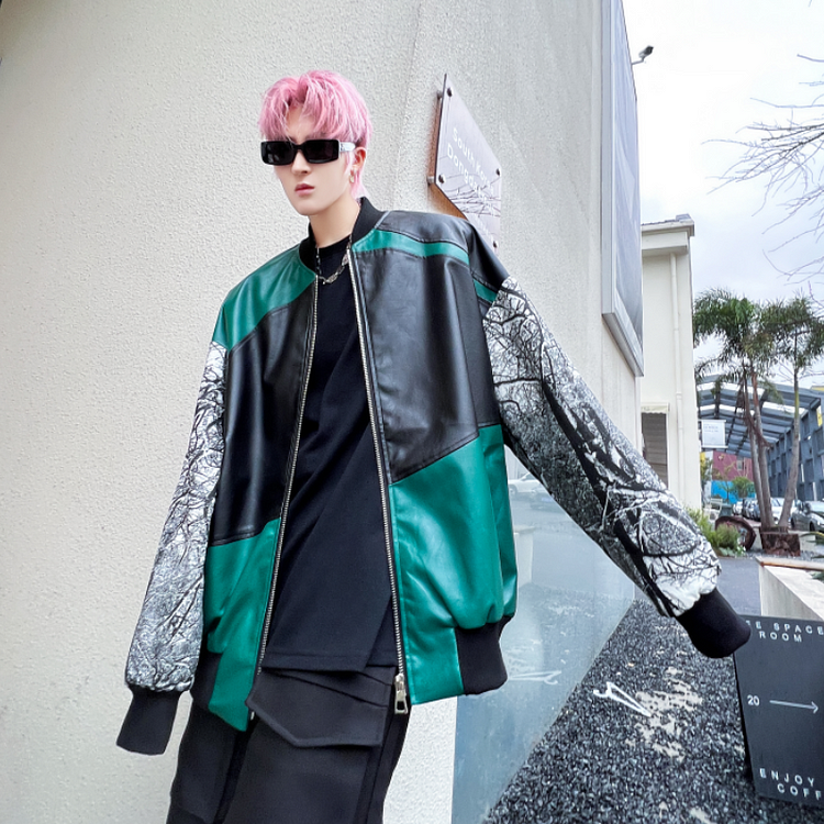 Dawfashion-Loose Fashion Handsome Casual Leather Jacket-Yamamoto Diablo Clothing