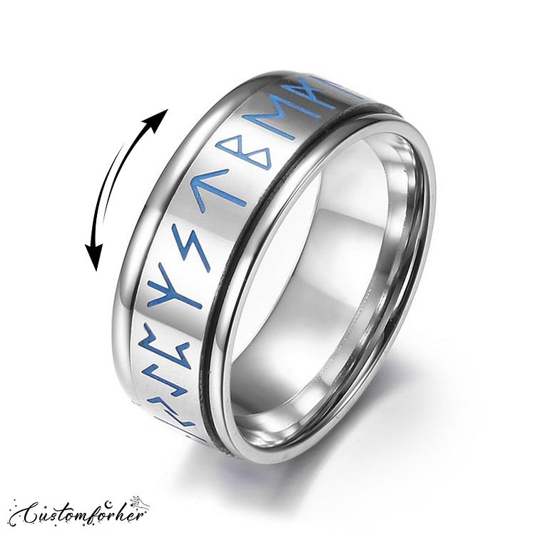 Viking Text Luminous Rotatable Ring