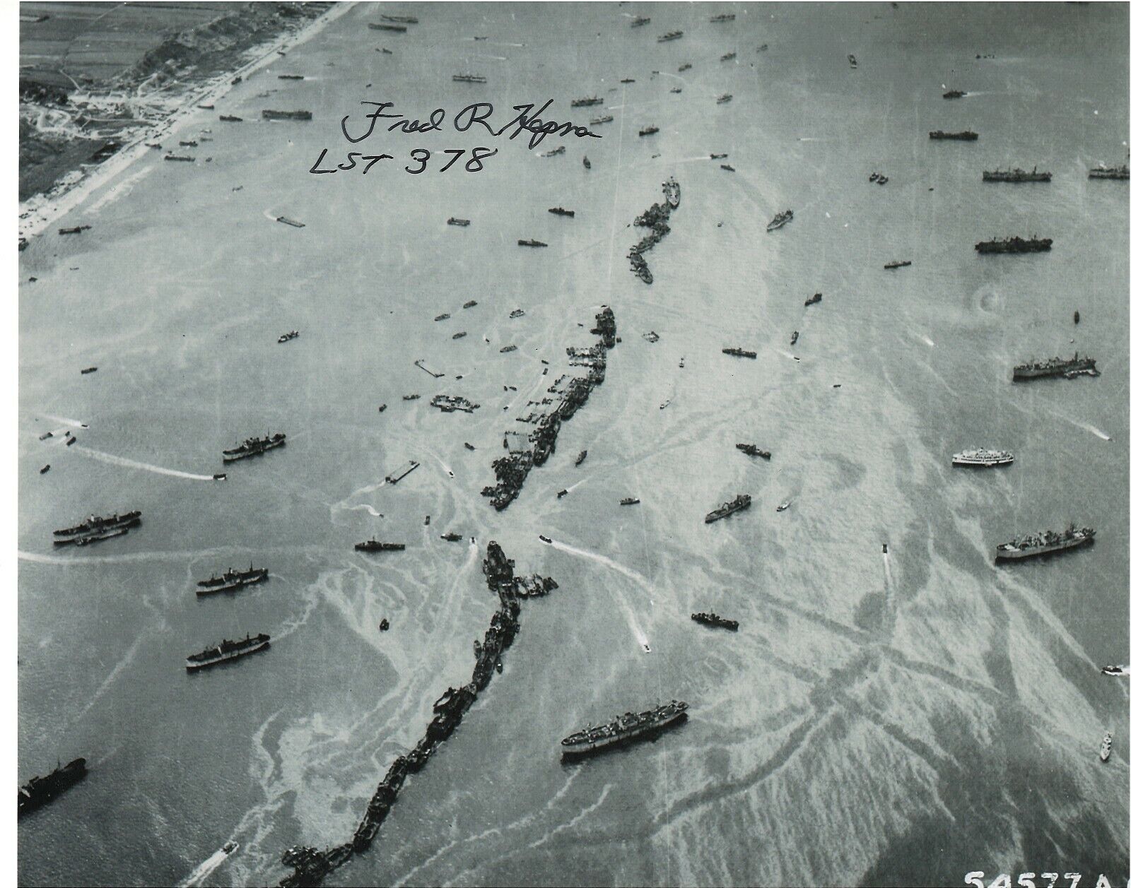 FRED HEPNER US NAVY D-DAY LST LCVP COXSWAIN VETERAN RARE SIGNED Photo Poster painting