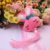 Full Bead Embroidery Keychain Rabbit Printed Craft Gifts(6.5x8cm)