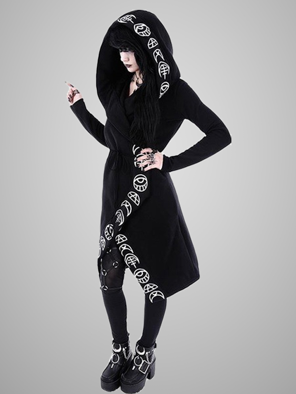 Goth Moon Change Fleeced Jacket