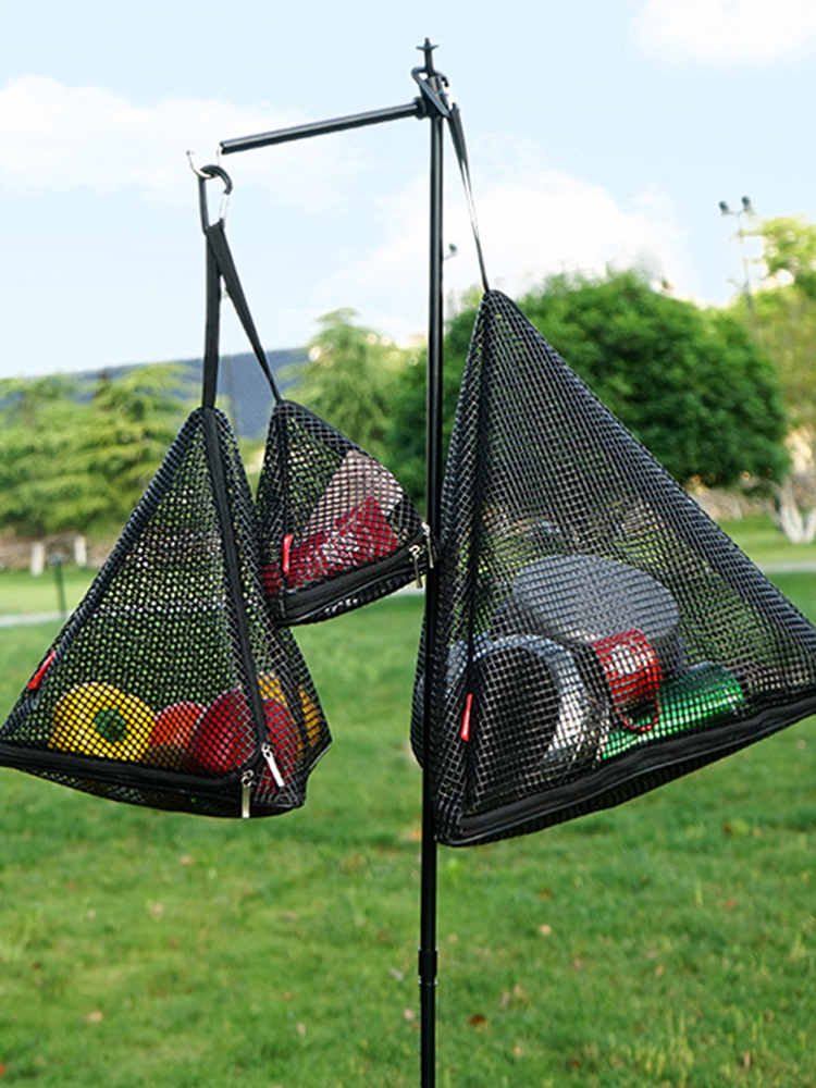 

Outdoor Triangle Storage Net Portable Folding Hanging Mesh Basket Organizer, 501 Original
