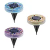 4Pcs LED Mosaic Solar Disk Light IP44 Waterproof Decorative Driveway Lamps Solar-Powered Ground Mosaic Disk Lamp for Outdoor Walkway Patio & Lawn