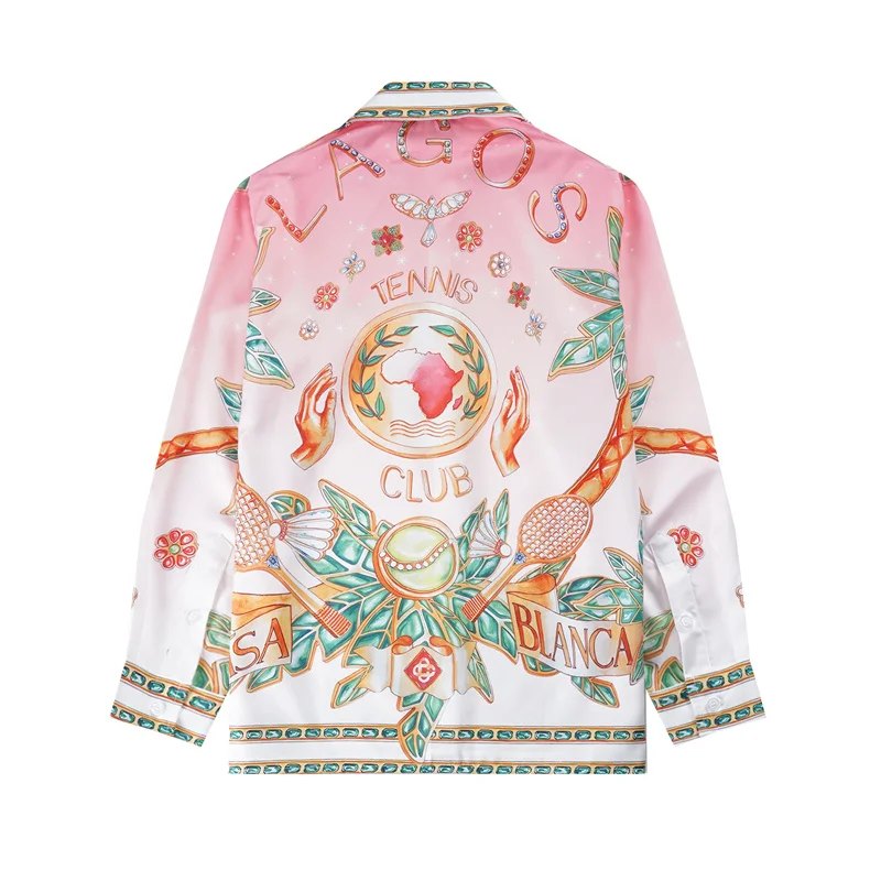 Casablanca 2023 new silk long-sleeved shirt