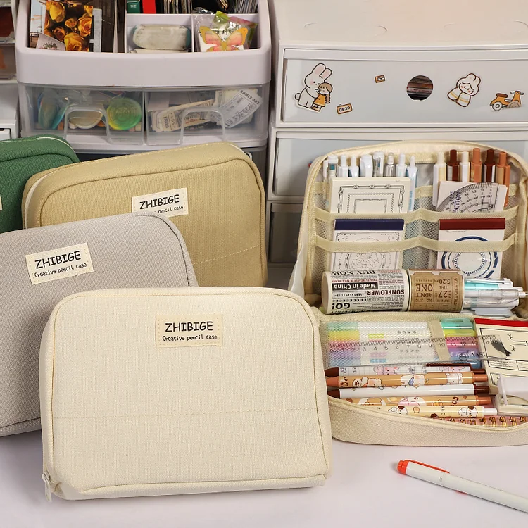 LARGE PENCIL CASE WITH ORGANIZER
