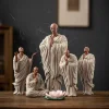 Zen Little Monk Buddhist Shami Meditation Sculpture Ceramic Figurines