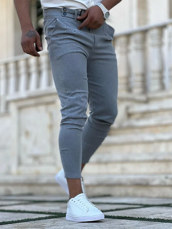 Men's Casual Light Gray Pants