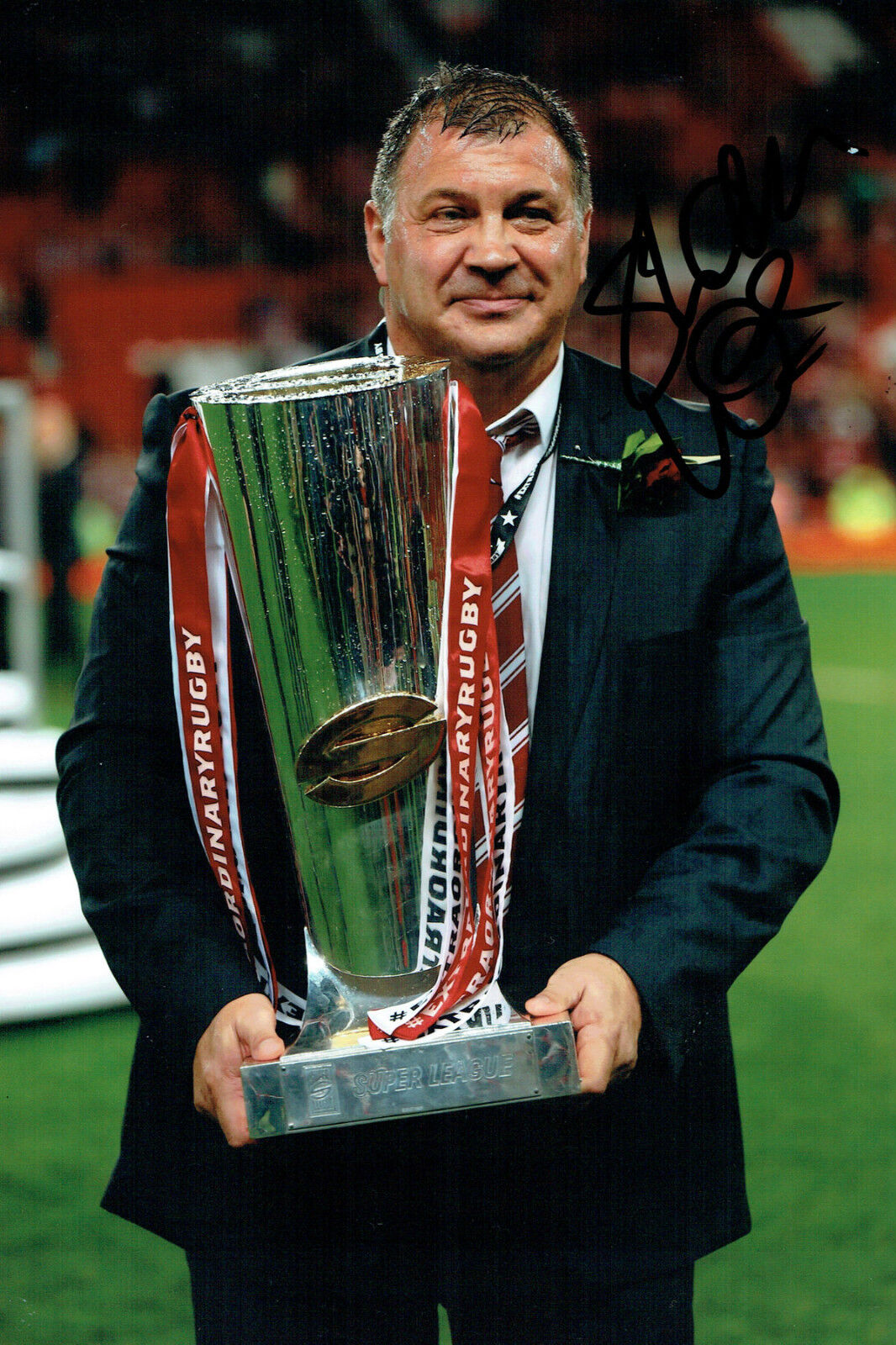 Shaun WANE Rugby League Wigan Head Coach Signed Autograph 12x8 Photo Poster painting AFTAL COA