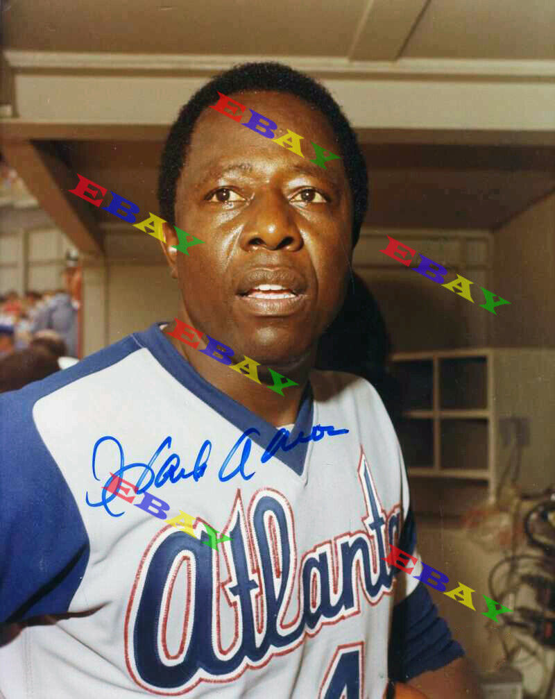 Hank Aaron Atlanta Braves Signed Autographed 8x10 Photo Poster painting Reprint