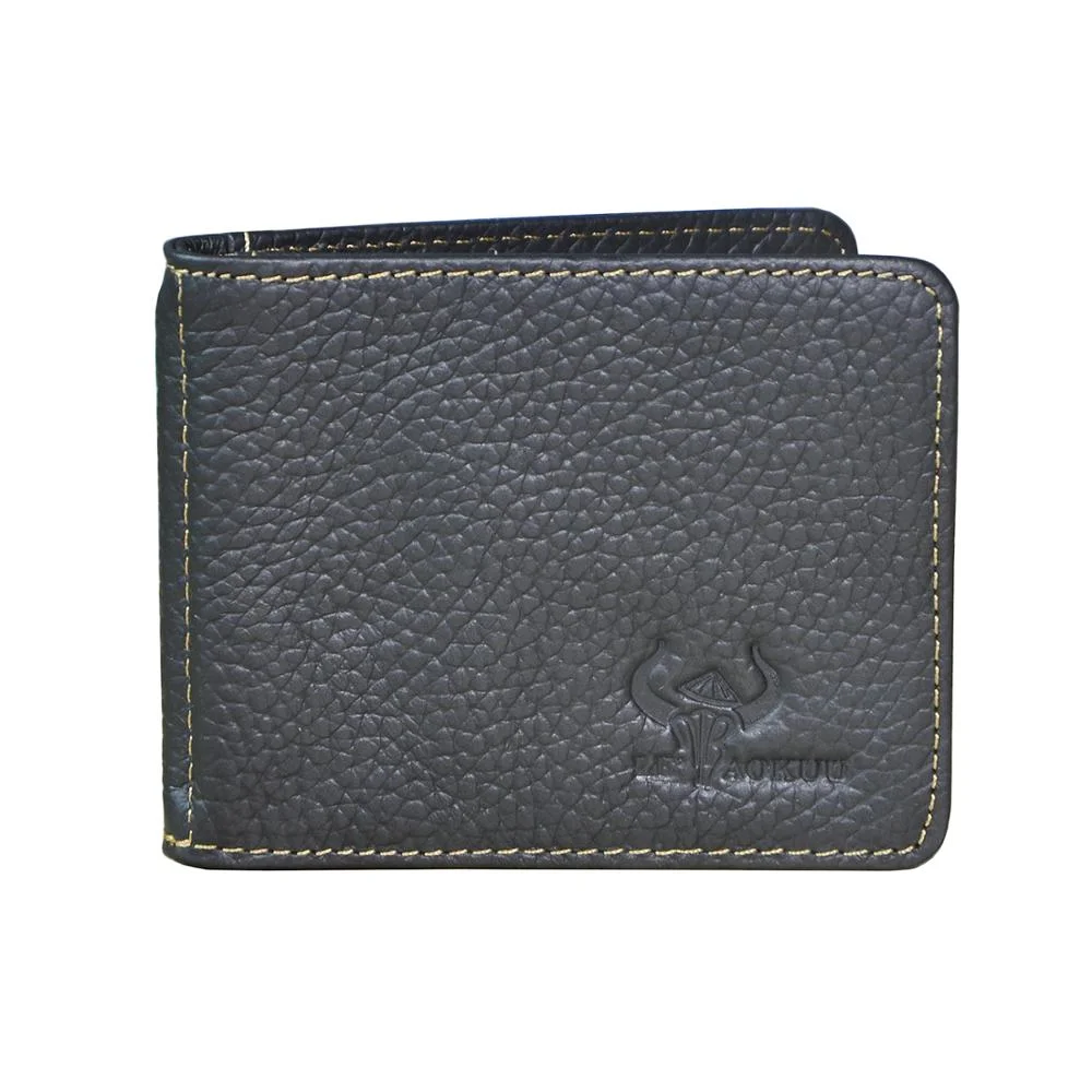 Mongw Genuine Leather Design Fashion Slim Wallet Front Pocket Money Clip Mini Bill Purse For Men 1055-b