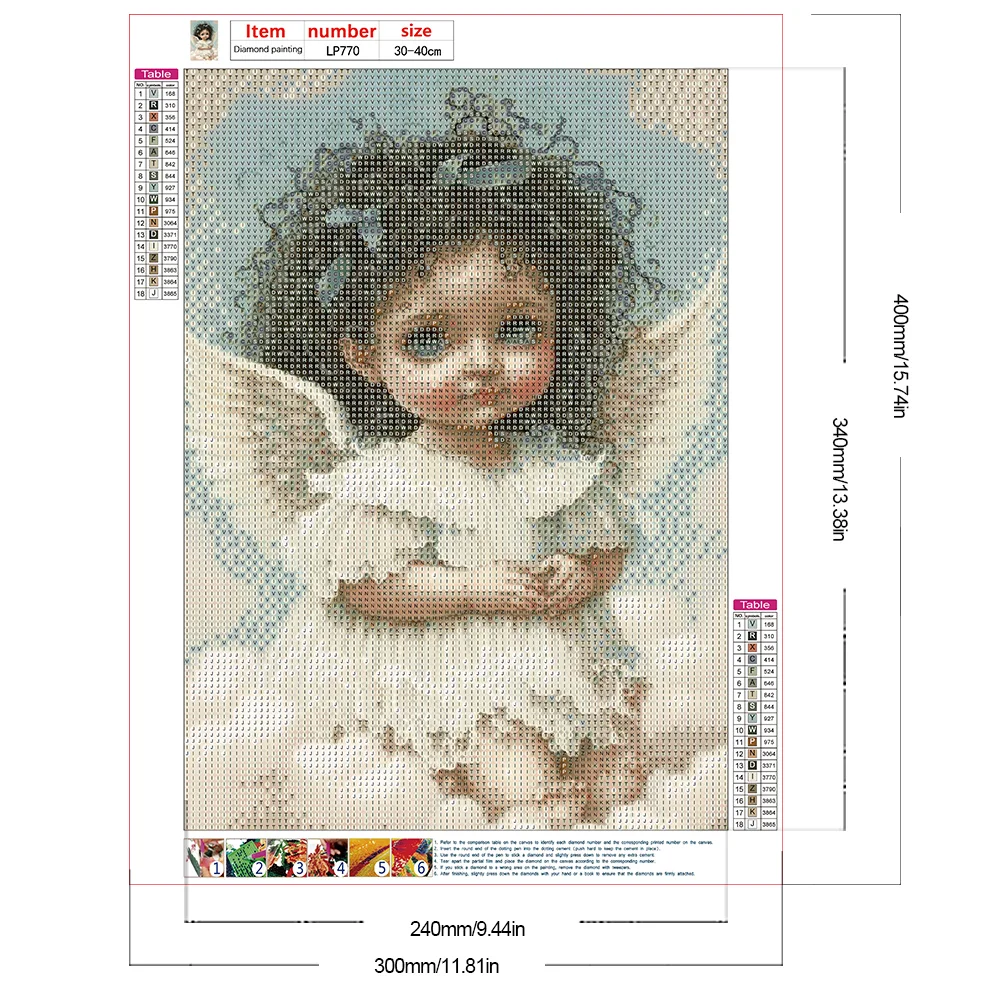 Diamond Painting - Full Round Drill - Angel Child(Canvas|30*40cm)