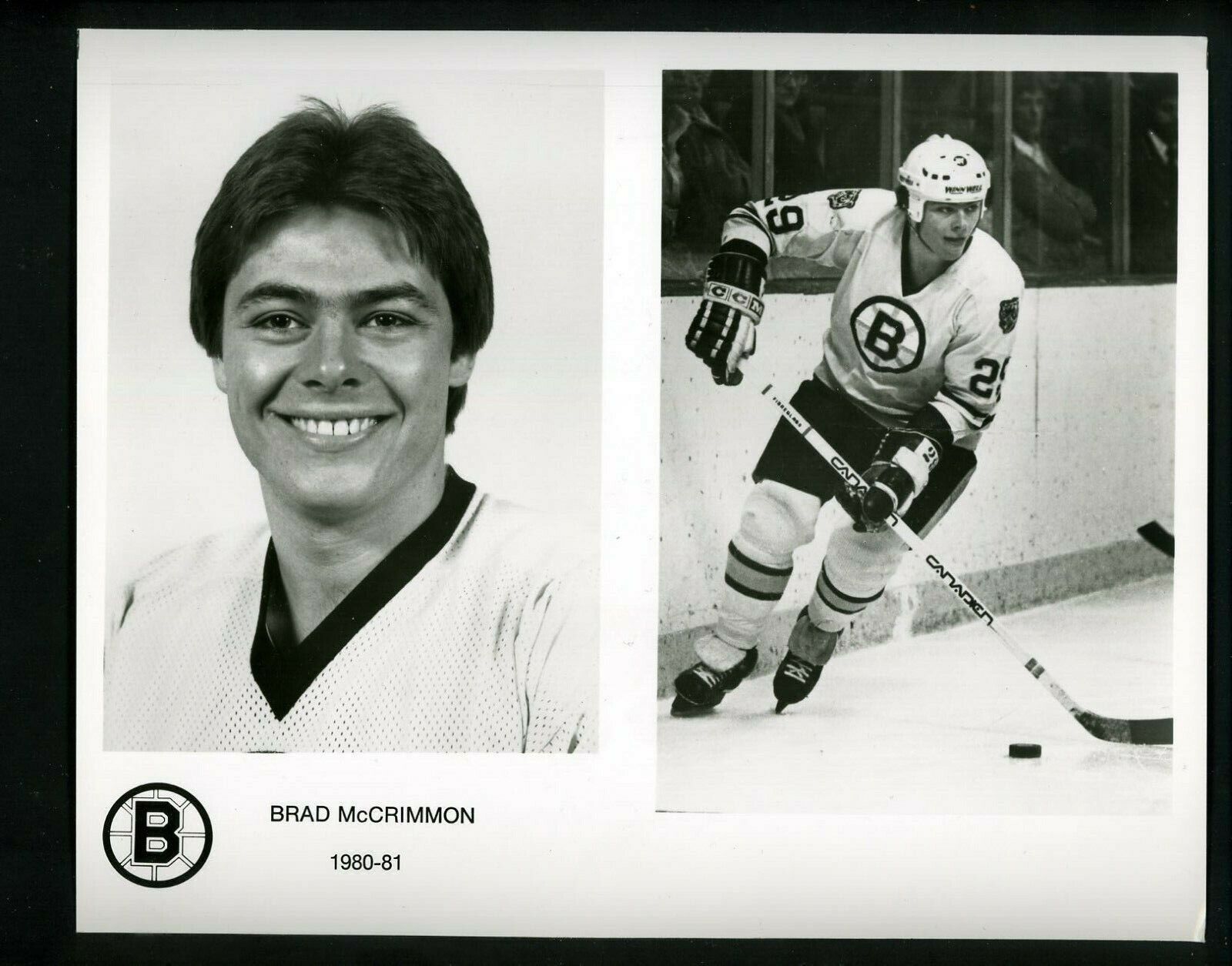 Brad McCrimmon Boston Bruins team issued 1980 Press Photo Poster painting