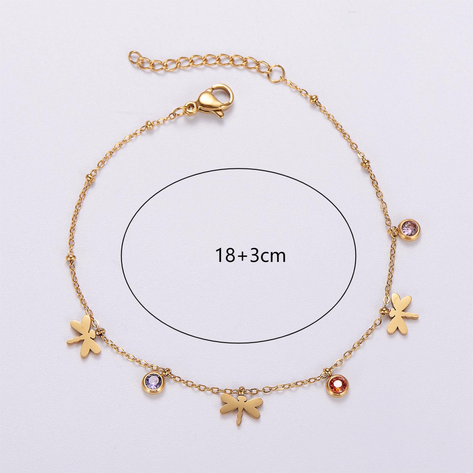 6 Pcs Women Minimalist Stripe Circle Round Animal Text Letter Chinese Zodiac Number Stainless Steel Electroplating Bracelets