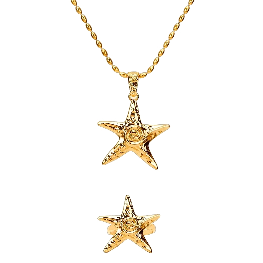 Starfish Necklace & Ring Set