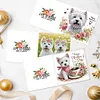 6Pcs West Highland Diamond Painting Greeting Card with Envelope for Mothers Day