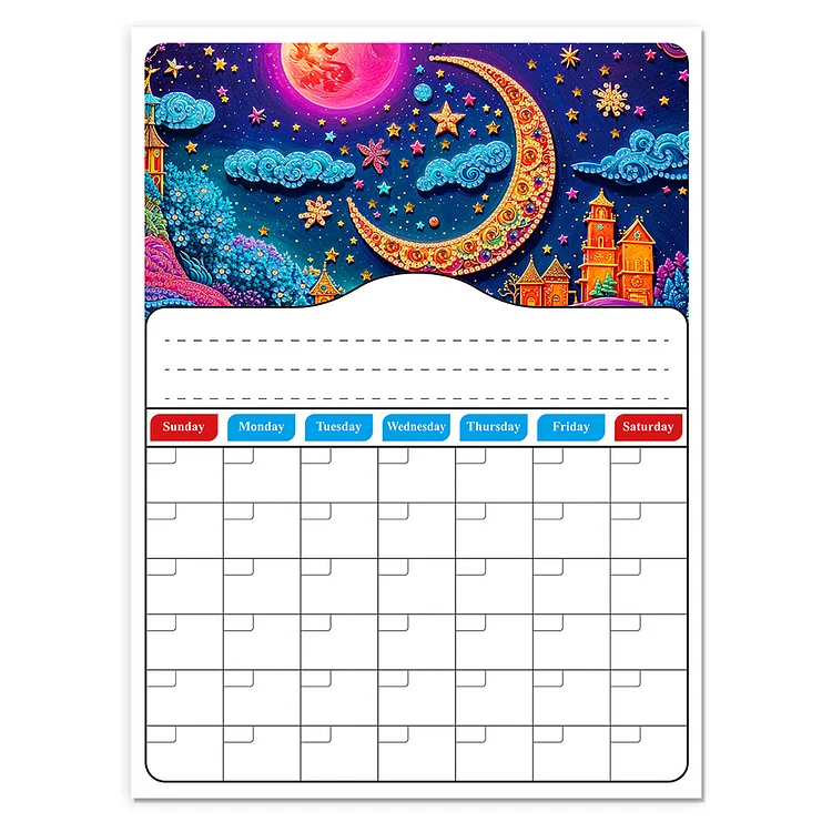 Special Shaped Colorful Pattern 5D DIY Diamond Art Monthly Planner for Beginners gbfke