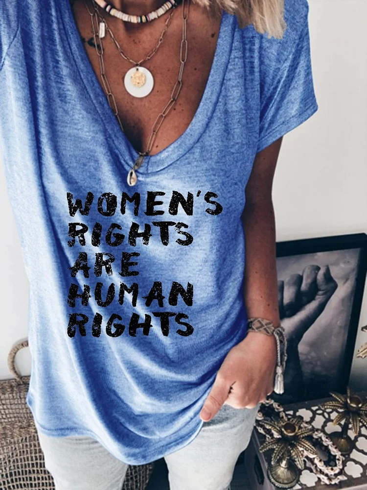Bestdealfriday Womens Rights Are Human Rights V Neck Tee