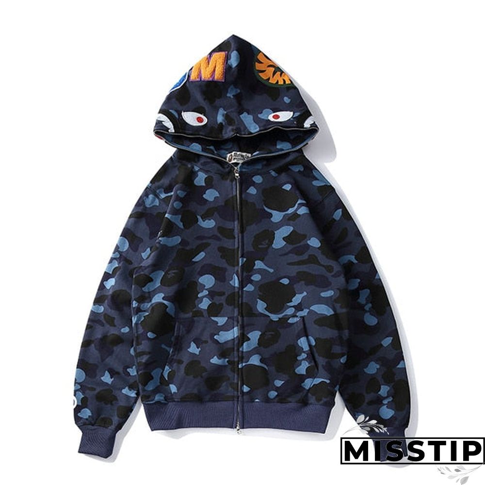 Jessic Camouflage Classic Sweater Thin Zipper Hoodie Couple Sweater Zip Hoodie Women Jacket Coat New