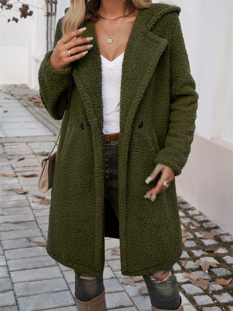 Women's Long Sleeve V-neck Temperament Knit Coats