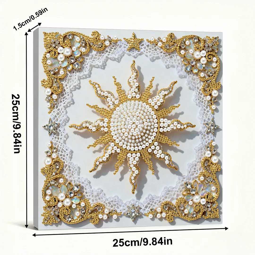 Shining Pearls DIY Pearl Diamond Art Kit for Adults Home Decor 25x25cm With Frame