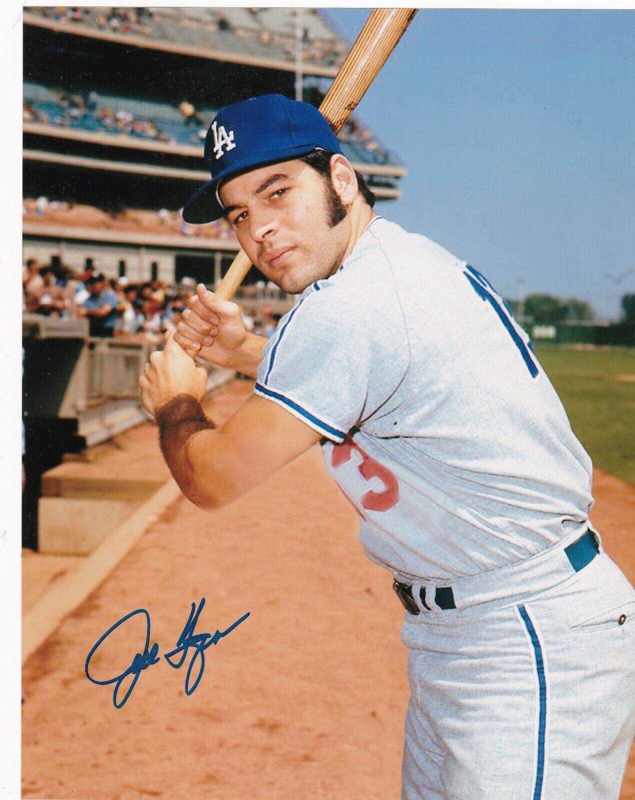 JOE FERGUSON LOS ANGELES DODGERS ACTION SIGNED 8x10