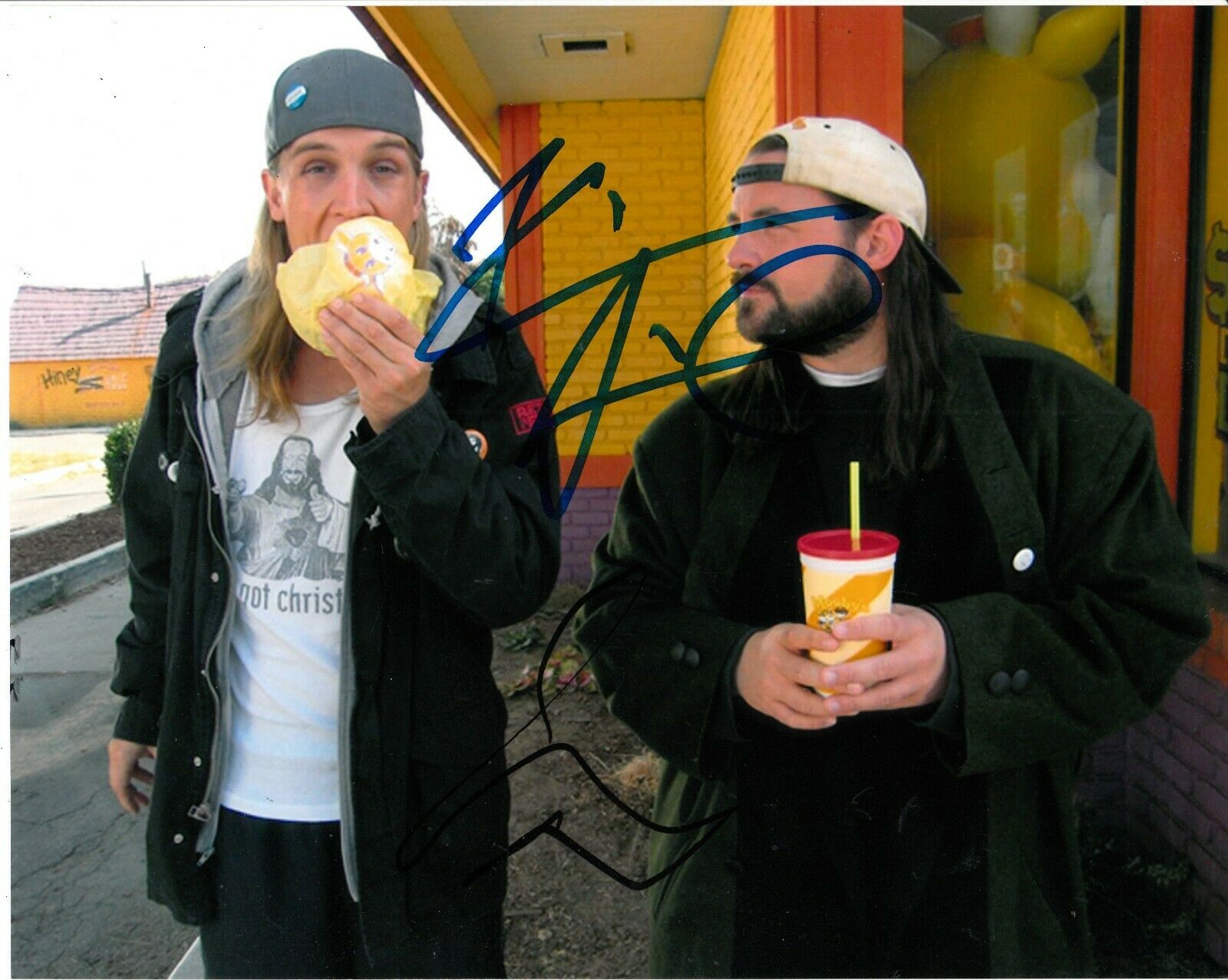 KEVIN SMITH AND JASON MEWES SIGNED COOL Photo Poster painting UACC REG 242 FILM (4)