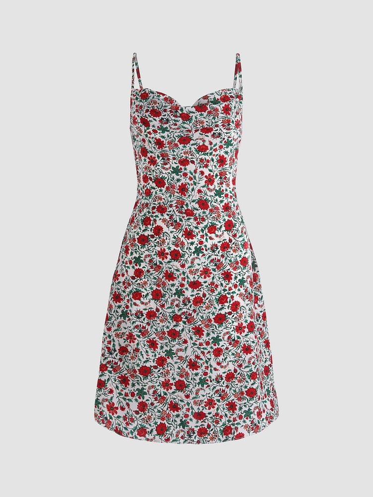 All Over Floral Print Cami Dress