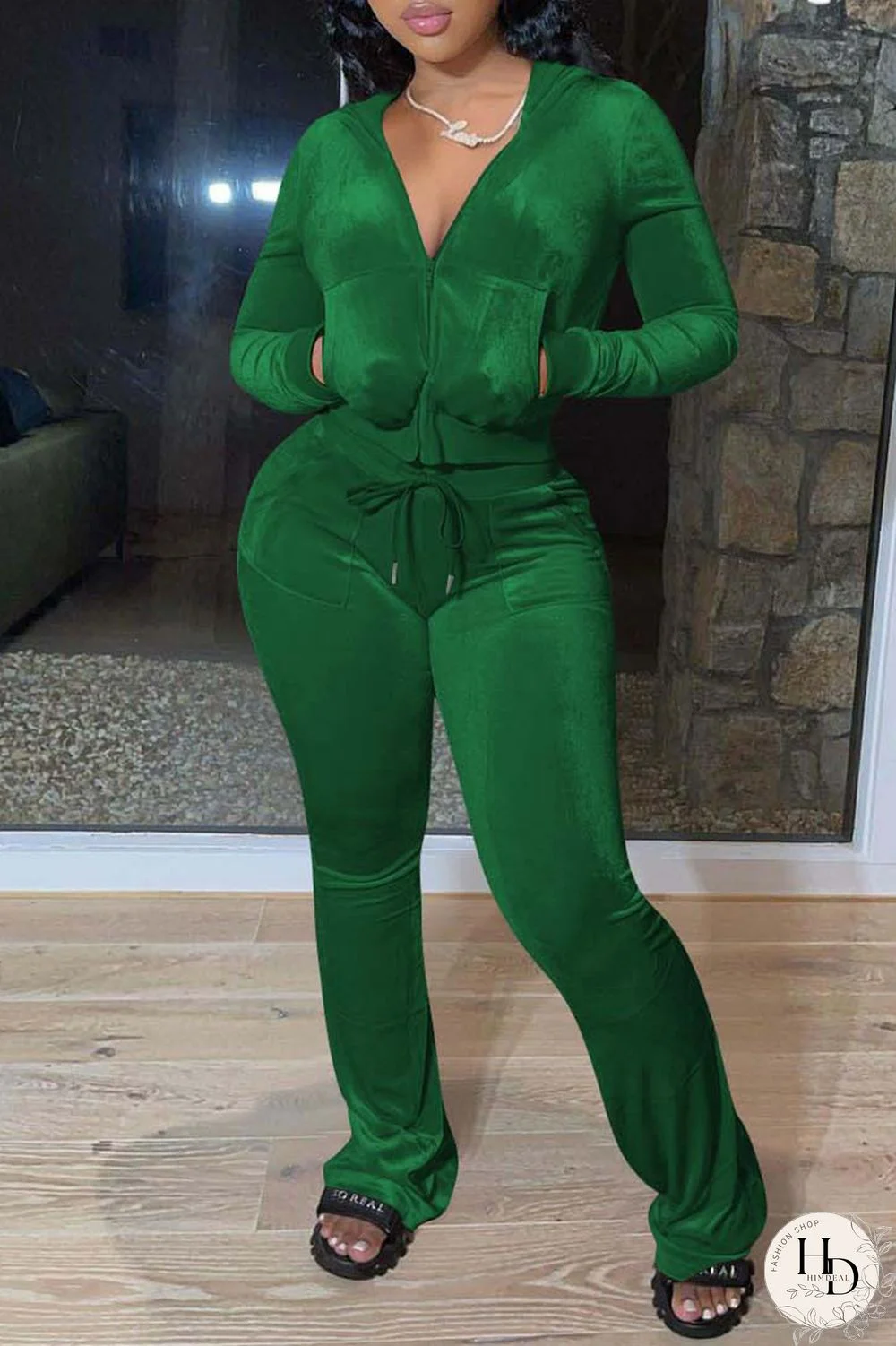 Royal Blue Fashion Casual Solid Patchwork Zipper Hooded Collar Long Sleeve Two Pieces