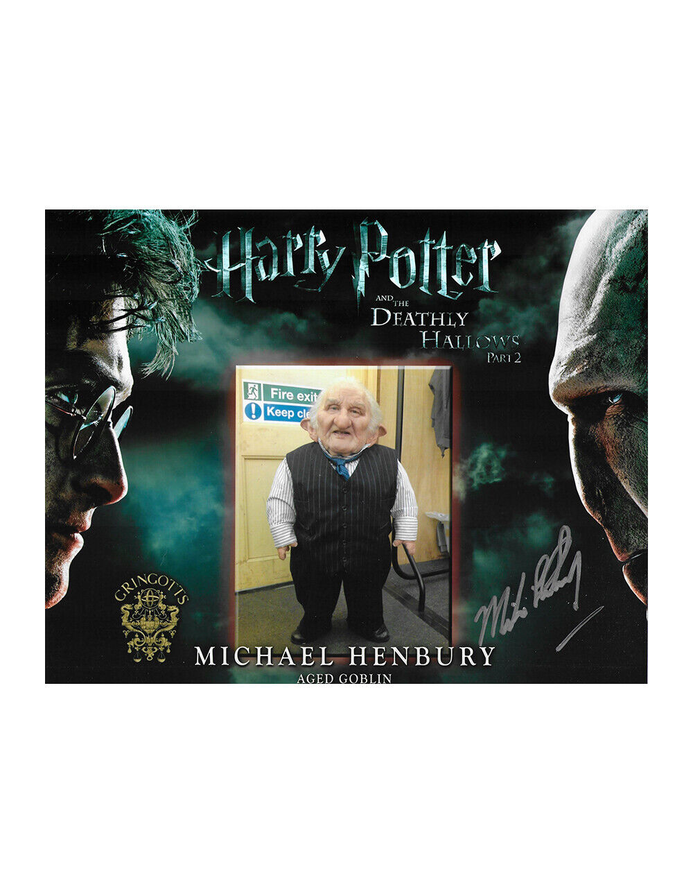 10x8 Harry Potter Print Signed by Michael Henbury 100% Authentic + COA