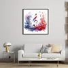 Watercolor Music Note-11CT Stamped Cross Stitch 40*40cm