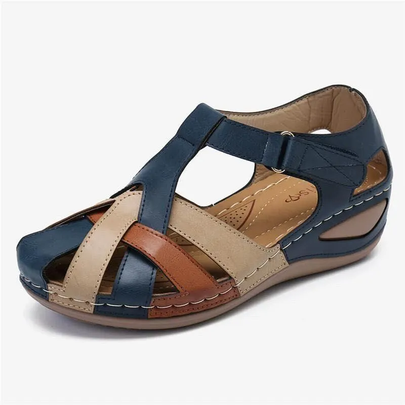 Fashion Women Sandals Sli on Round Female Slippers Casual Comfortable Outdoor Fashion Sunmmer Plus Size Shoes Women Big Size43 1021