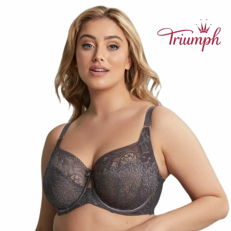 👙TRIUMPH - Oddychający koronkowy biustonosz z pełną miseczką