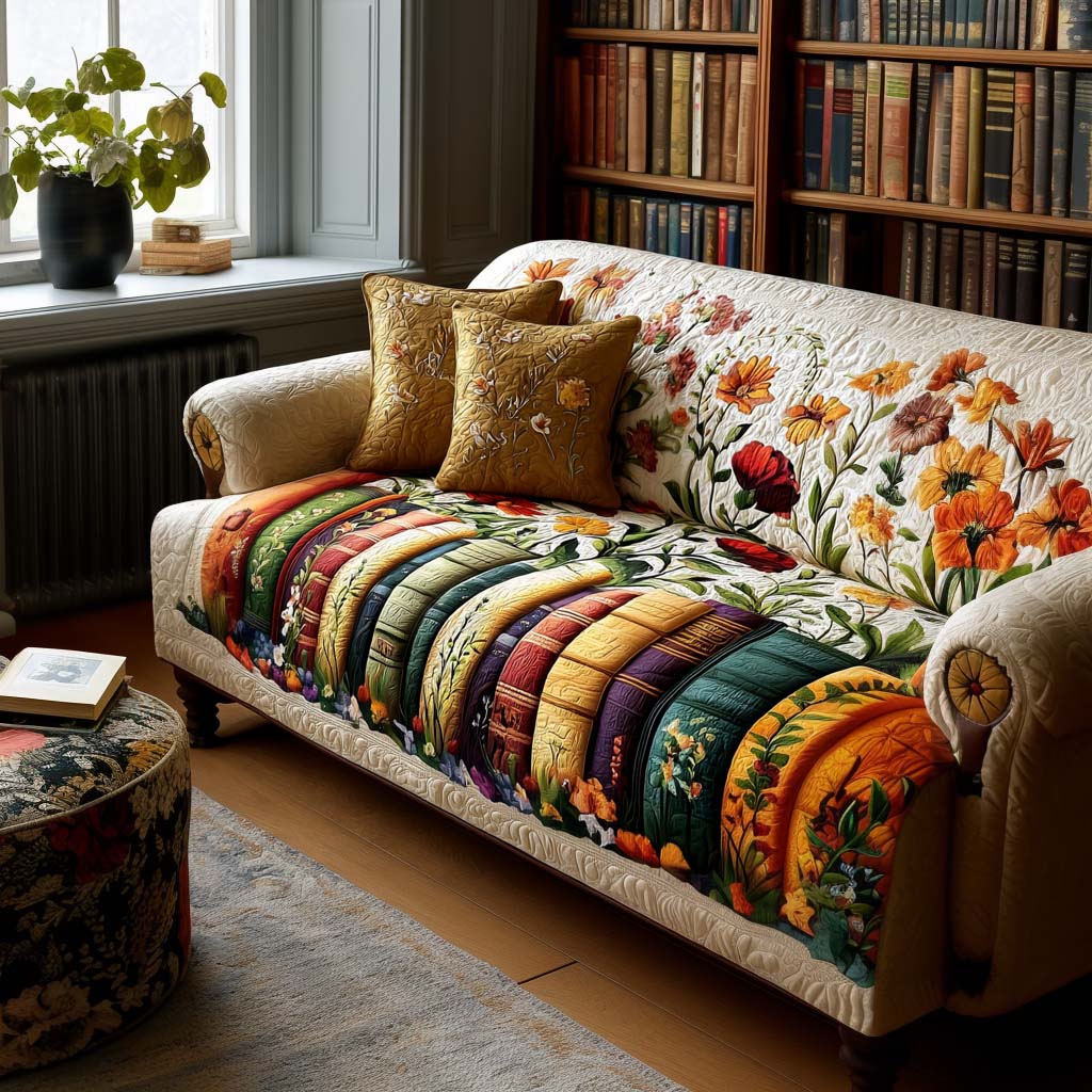 Quiet Pages Quilted Sofa Cover NCU0NT11446 everthome